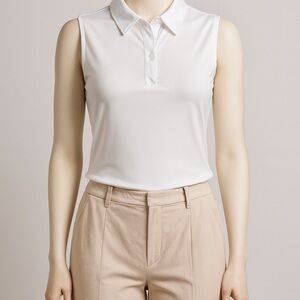Women's Annika White Sleeveless Golf Top